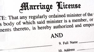 Photo of Marriage License
